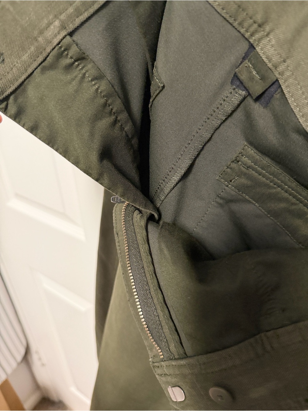 Uniqlo Woman Dark Olive Barrel Wide Leg Pants - Picture 3 of 5